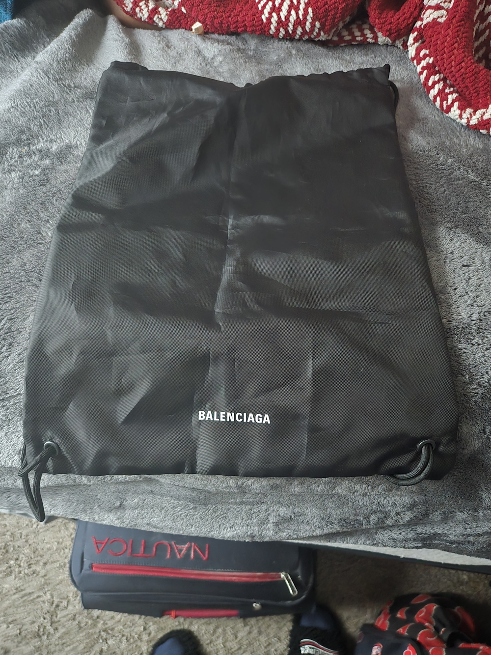 Balenciaga Black Drawstring Backpack Dust Bag